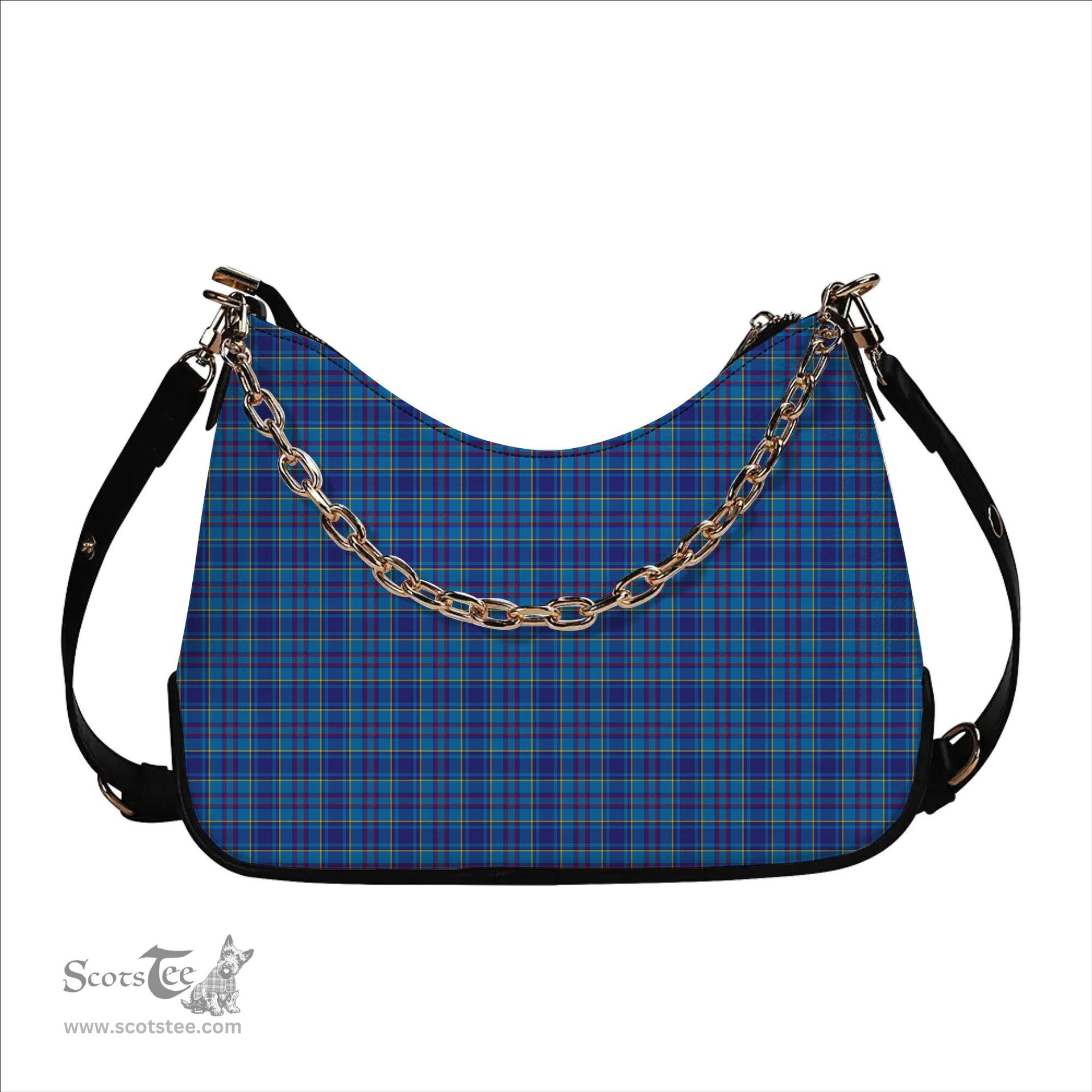 ScotsTee Shop Scottish Mercer Modern Tartan Handbag Women's Shoulder Bag With Chain