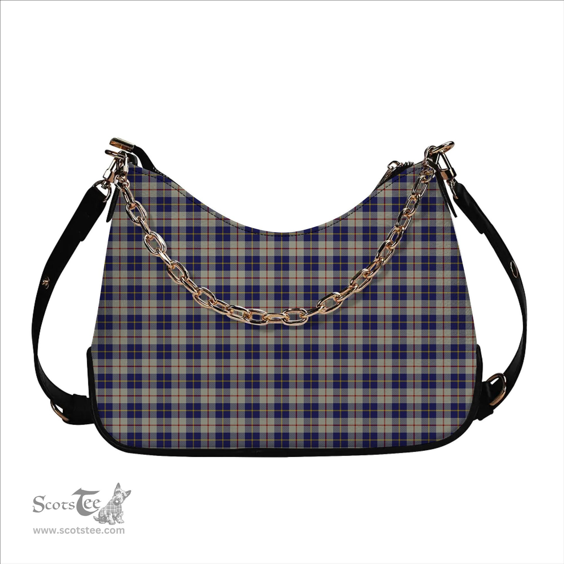 ScotsTee Shop Scottish MacRae of Conchra Tartan Handbag Women's Shoulder Bag With Chain