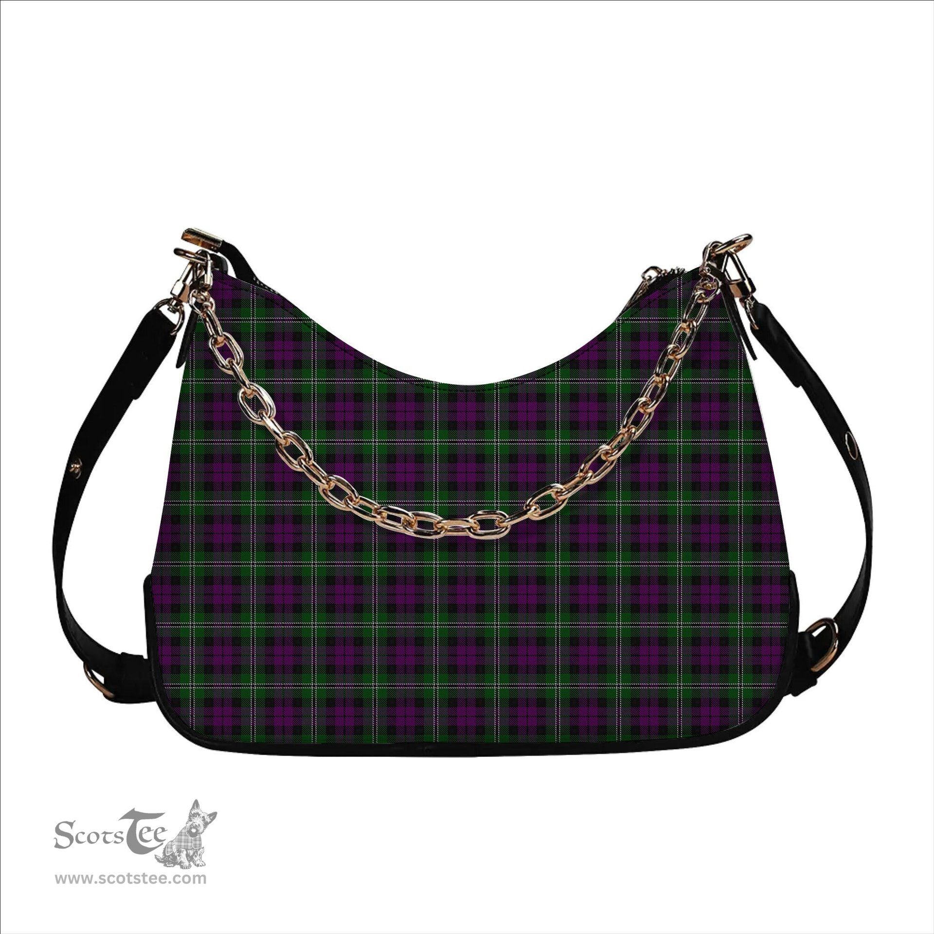ScotsTee Shop Scottish Wilsons 175 Tartan Handbag Women's Shoulder Bag With Chain