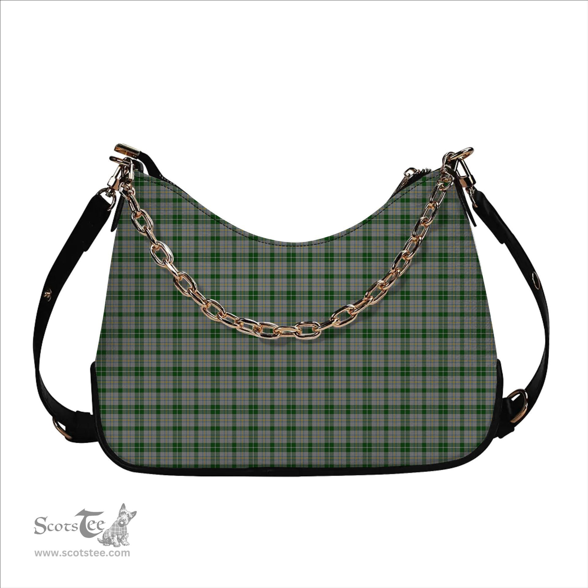 ScotsTee Shop Scottish MacGiboney Dress Tartan Handbag Women's Shoulder Bag With Chain
