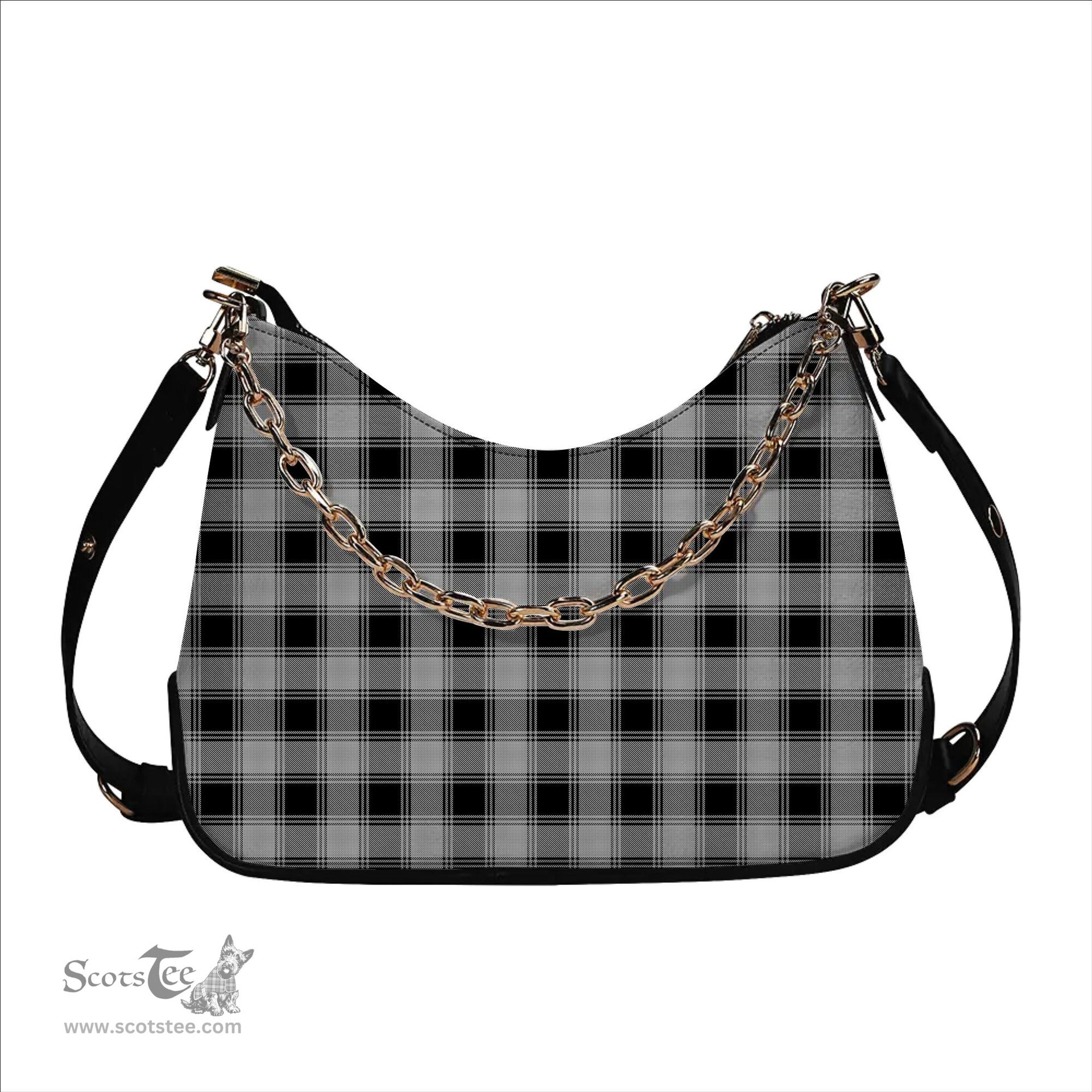 ScotsTee Shop Scottish YinYang Tartan Handbag Women's Shoulder Bag With Chain