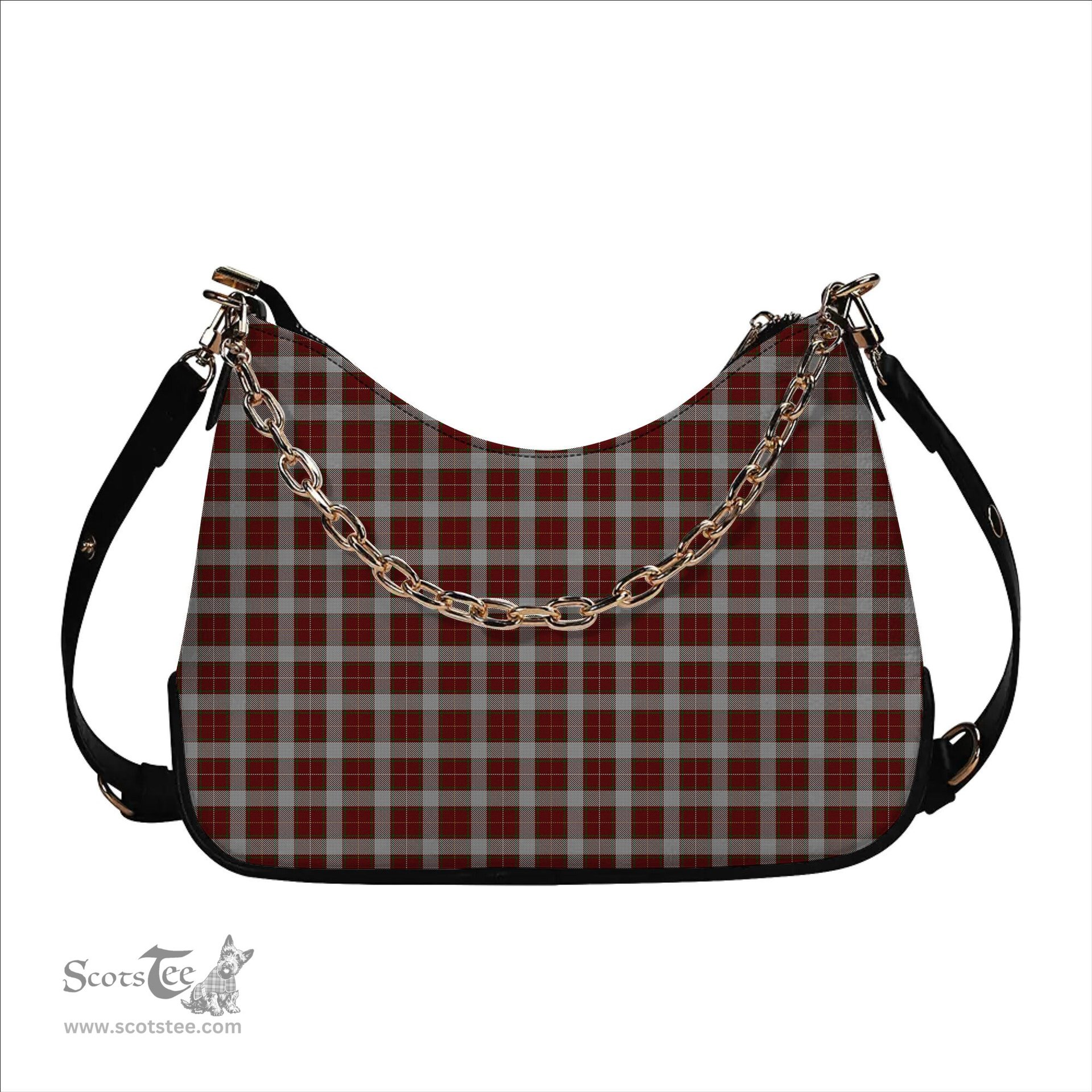 ScotsTee Shop Scottish McFie Dress Tartan Handbag Women's Shoulder Bag With Chain