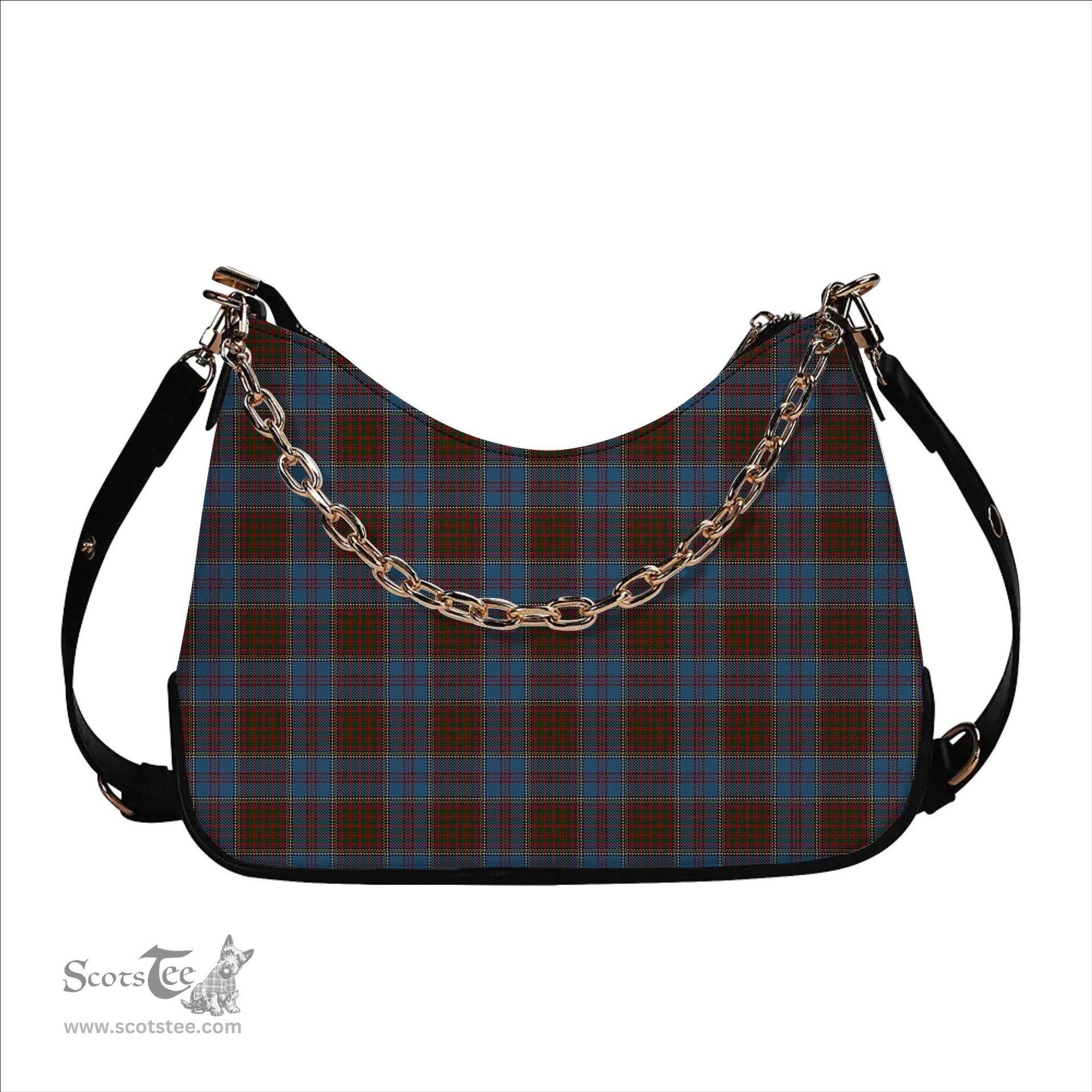 ScotsTee Shop Scottish MacGregor Hastie Tartan Handbag Women's Shoulder Bag With Chain