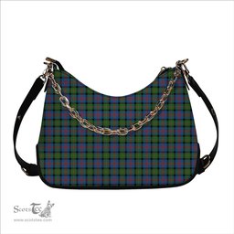 ScotsTee Shop Scottish McLennan Ancient Tartan Handbag Women's Shoulder Bag With Chain