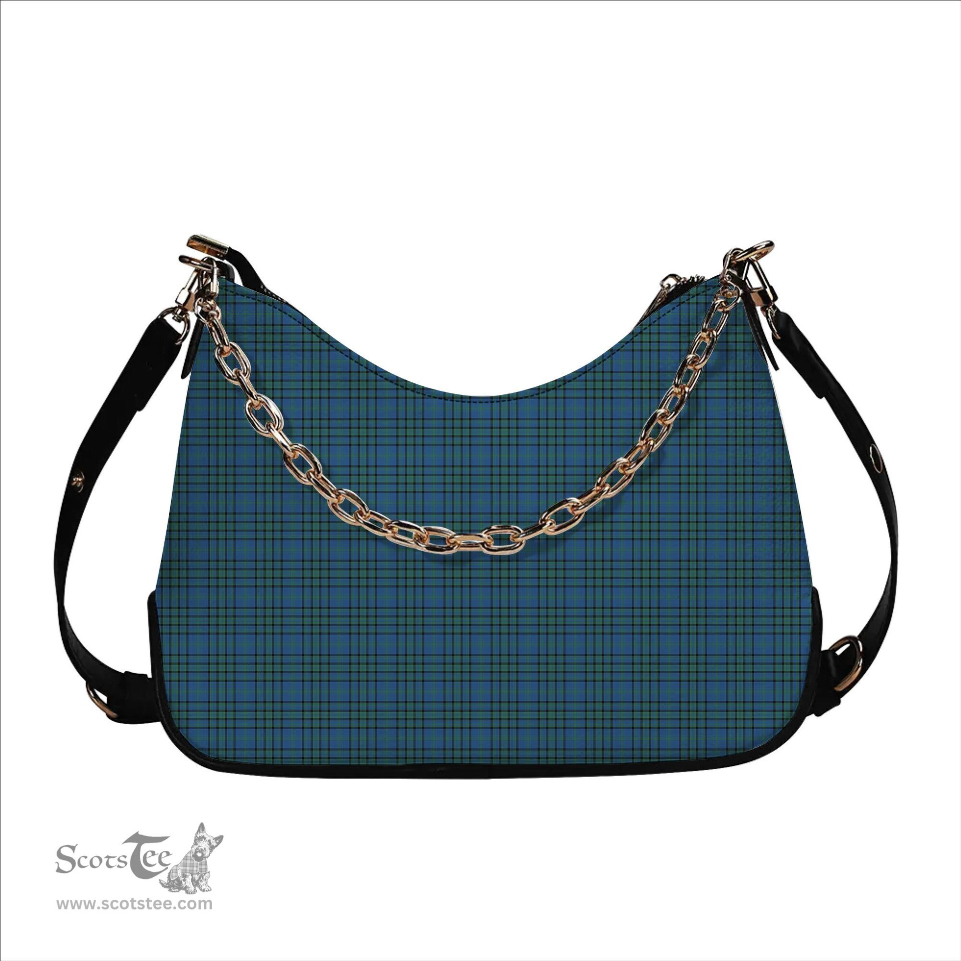 ScotsTee Shop Scottish Matheson Hunting Ancient Tartan Handbag Women's Shoulder Bag With Chain