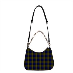 ScotsTee Shop Scottish Muir Tartan Handbag Women's Shoulder Bag With Chain