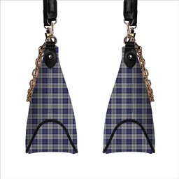 ScotsTee Shop Scottish McPherson Dress Blue Tartan Handbag Women's Shoulder Bag With Chain