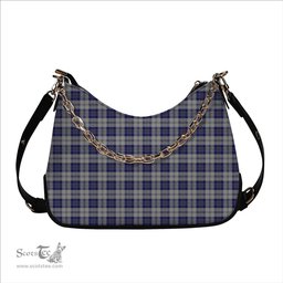 ScotsTee Shop Scottish McPherson Dress Blue Tartan Handbag Women's Shoulder Bag With Chain