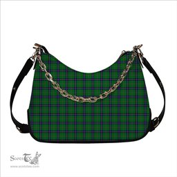 ScotsTee Shop Scottish Washington State Tartan Handbag Women's Shoulder Bag With Chain