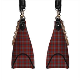 ScotsTee Shop Scottish McFarland Red Tartan Handbag Women's Shoulder Bag With Chain