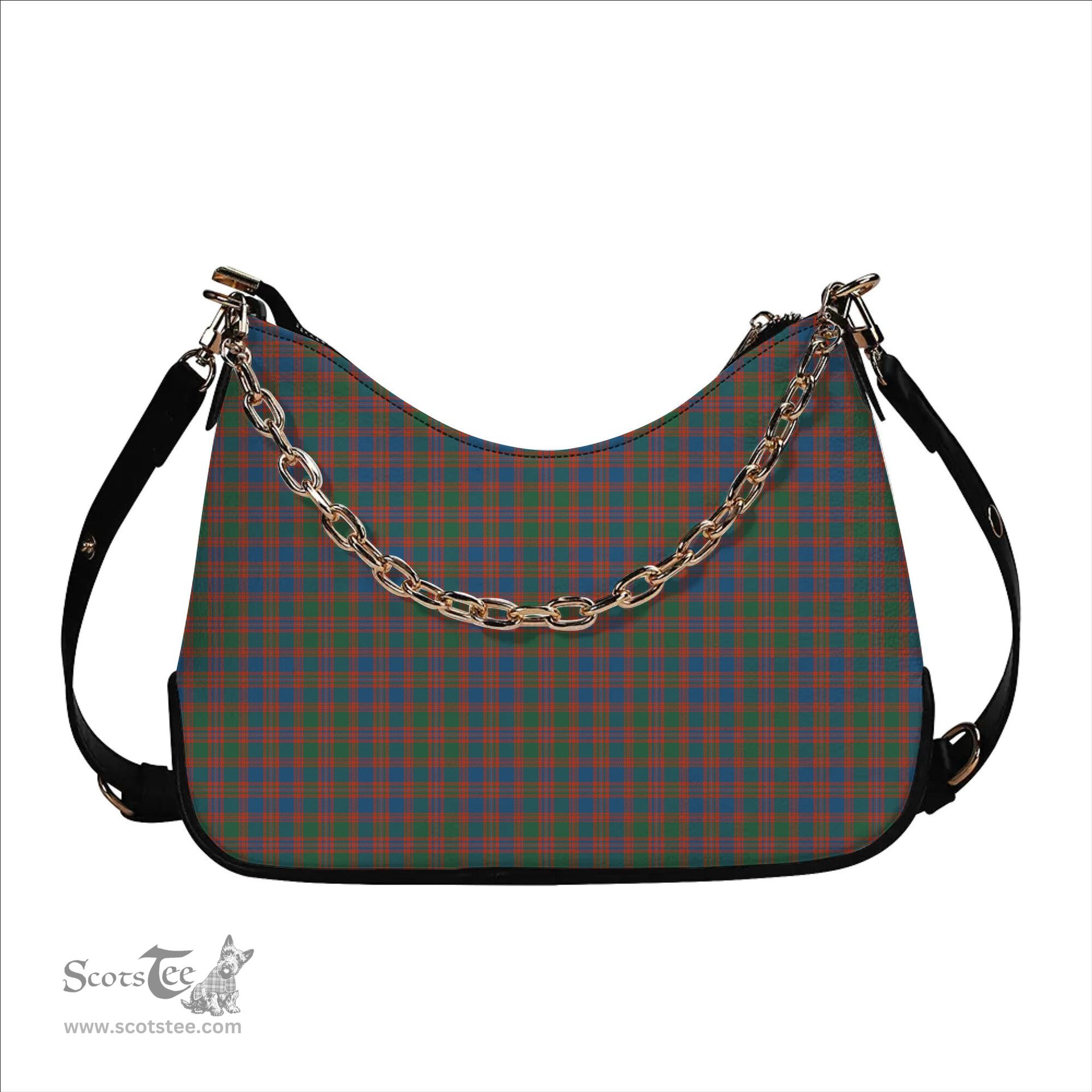 ScotsTee Shop Scottish McIntyre Ancient Tartan Handbag Women's Shoulder Bag With Chain