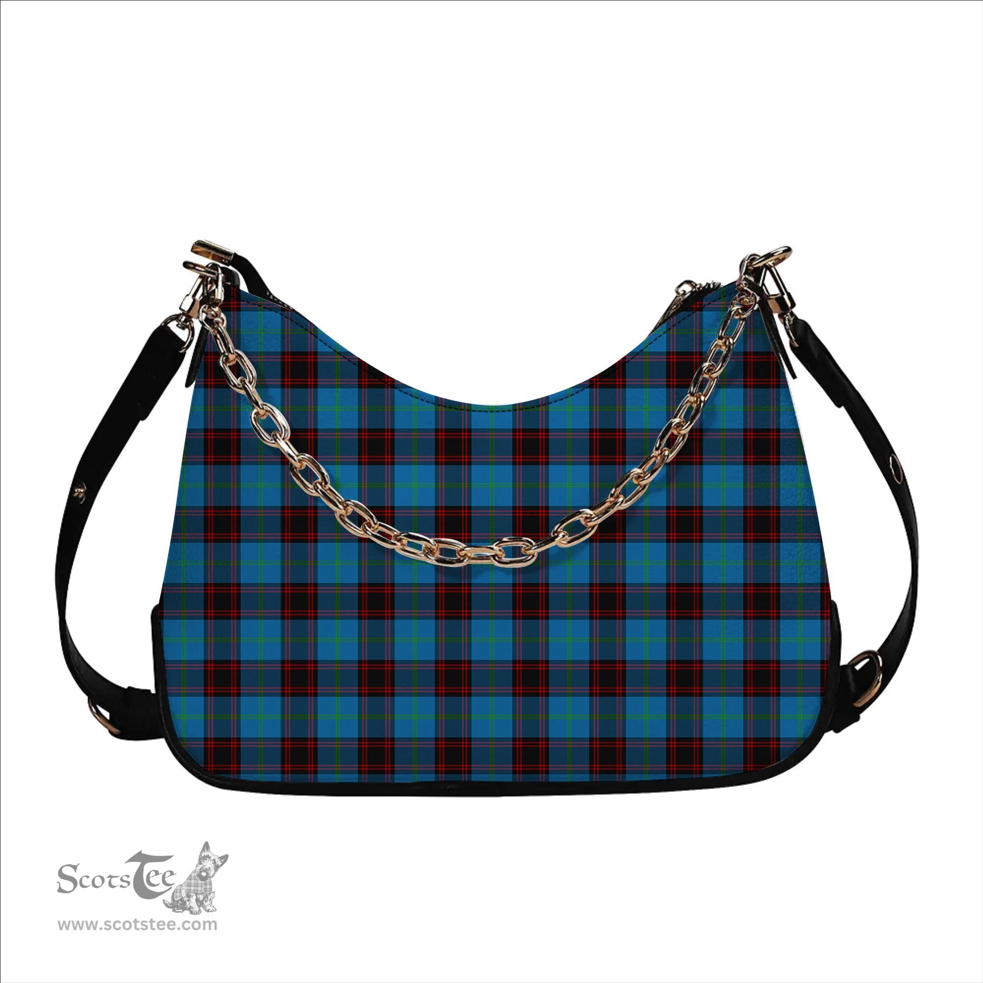 ScotsTee Shop Scottish Wedderburn Ancient Tartan Handbag Women's Shoulder Bag With Chain