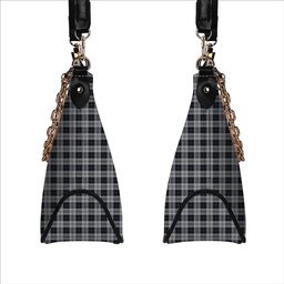 ScotsTee Shop Scottish Menzies Black Dress Tartan Handbag Women's Shoulder Bag With Chain