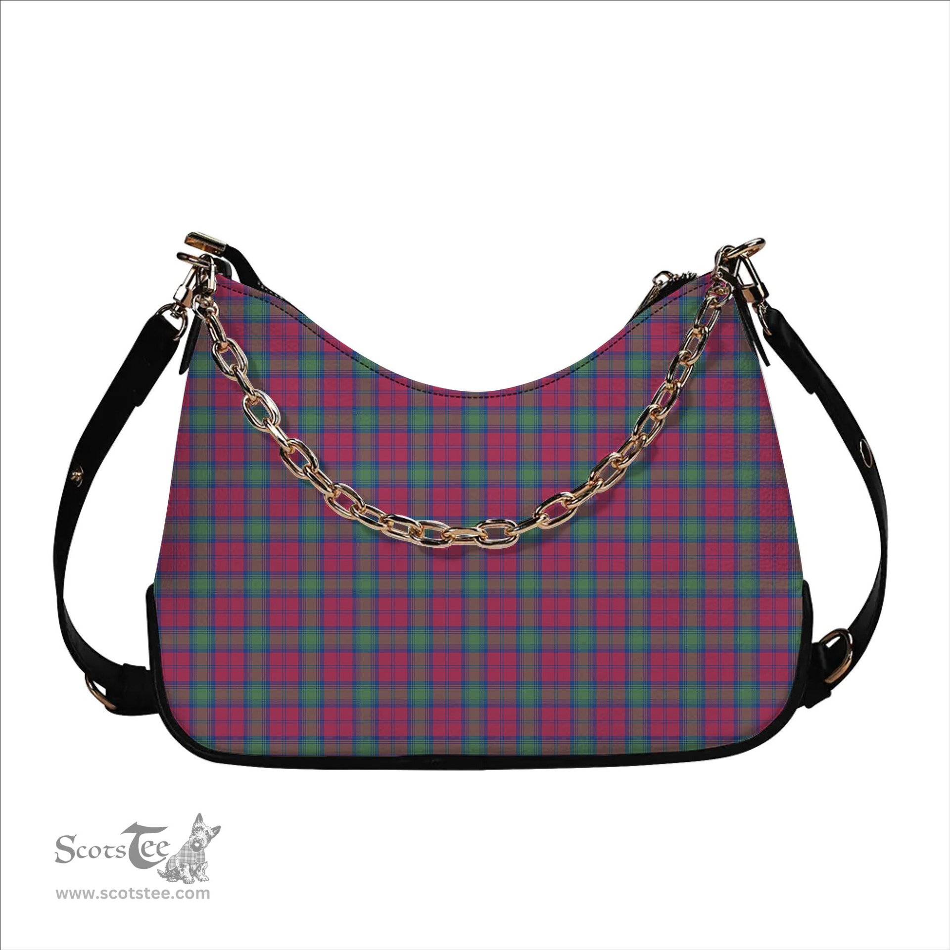 ScotsTee Shop Scottish Lindsay Ancient Tartan Handbag Women's Shoulder Bag With Chain