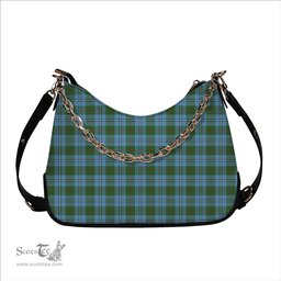 ScotsTee Shop Scottish Irvine of Glentulchan Modern Tartan Handbag Women's Shoulder Bag With Chain