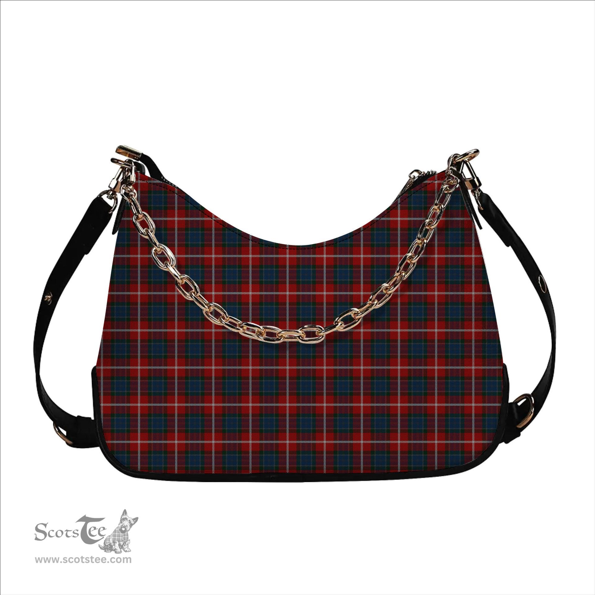 ScotsTee Shop Scottish Nicolson of Lewis Tartan Handbag Women's Shoulder Bag With Chain
