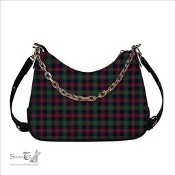 ScotsTee Shop Scottish MacLennan Modern Tartan Handbag Women's Shoulder Bag With Chain