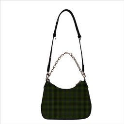 ScotsTee Shop Scottish MacLean Hunting Tartan Handbag Women's Shoulder Bag With Chain