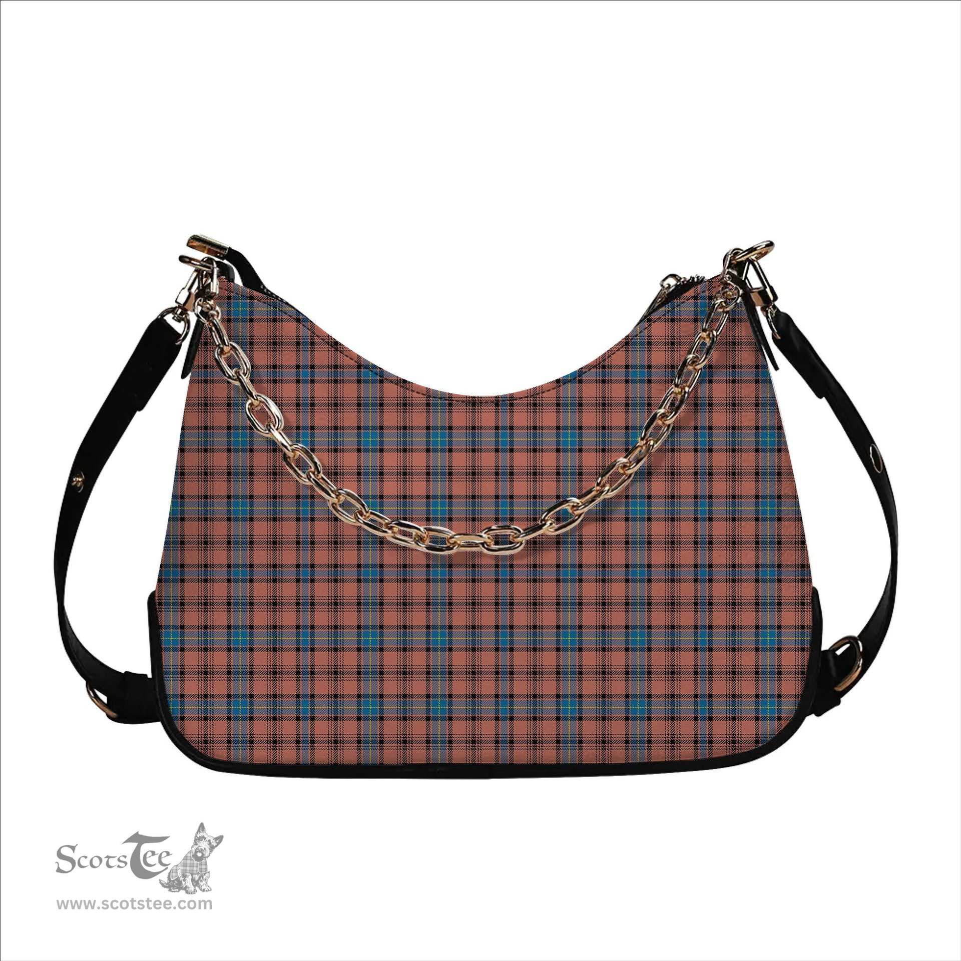 ScotsTee Shop Scottish Hannay Dress Modern Tartan Handbag Women's Shoulder Bag With Chain