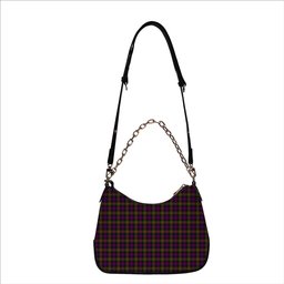 ScotsTee Shop Scottish McDonell Of Glengarry Modern Tartan Handbag Women's Shoulder Bag With Chain