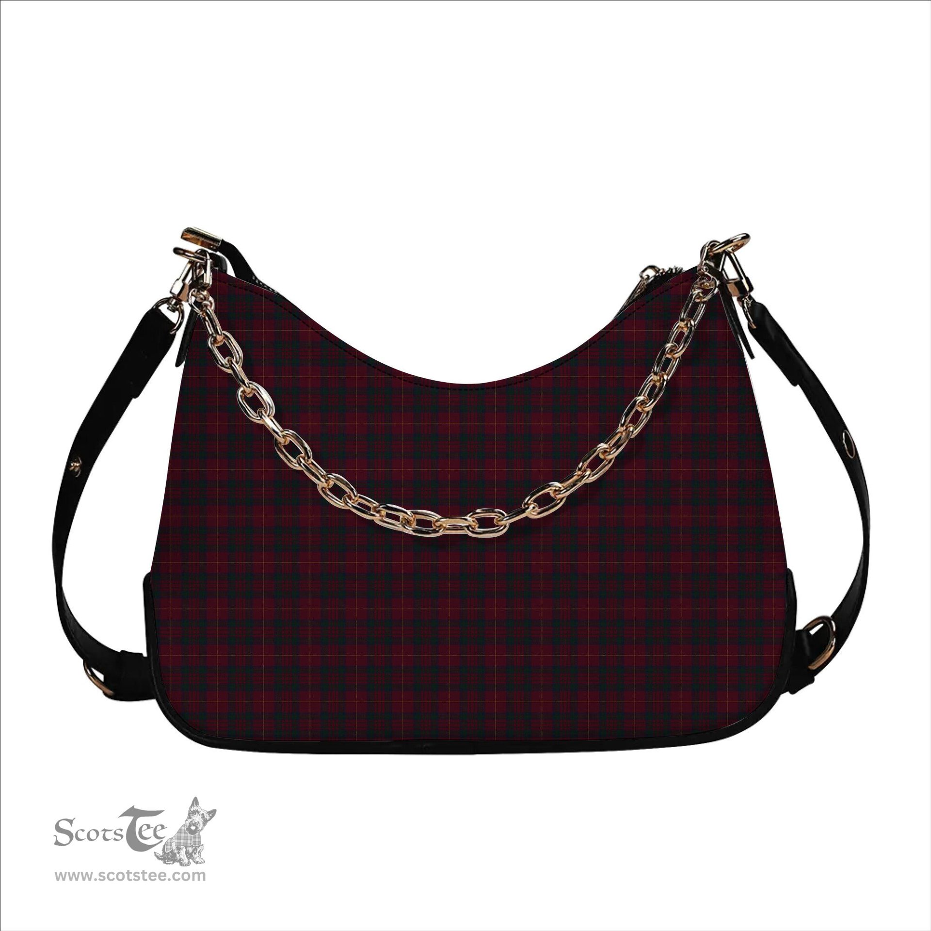 ScotsTee Shop Scottish Wanstall Tartan Handbag Women's Shoulder Bag With Chain