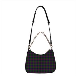 ScotsTee Shop Scottish Logan 1831 Tartan Handbag Women's Shoulder Bag With Chain