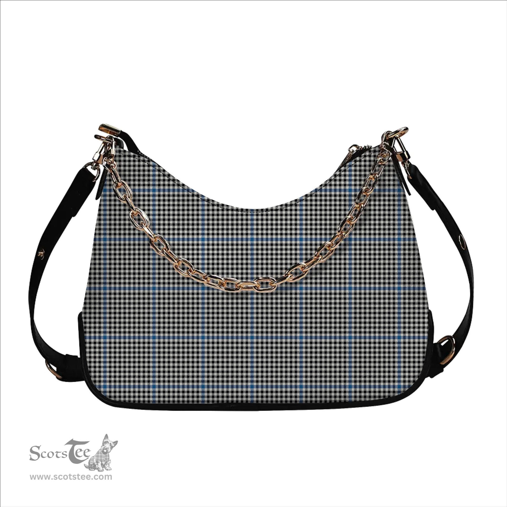 ScotsTee Shop Scottish Haig Ancient Tartan Handbag Women's Shoulder Bag With Chain