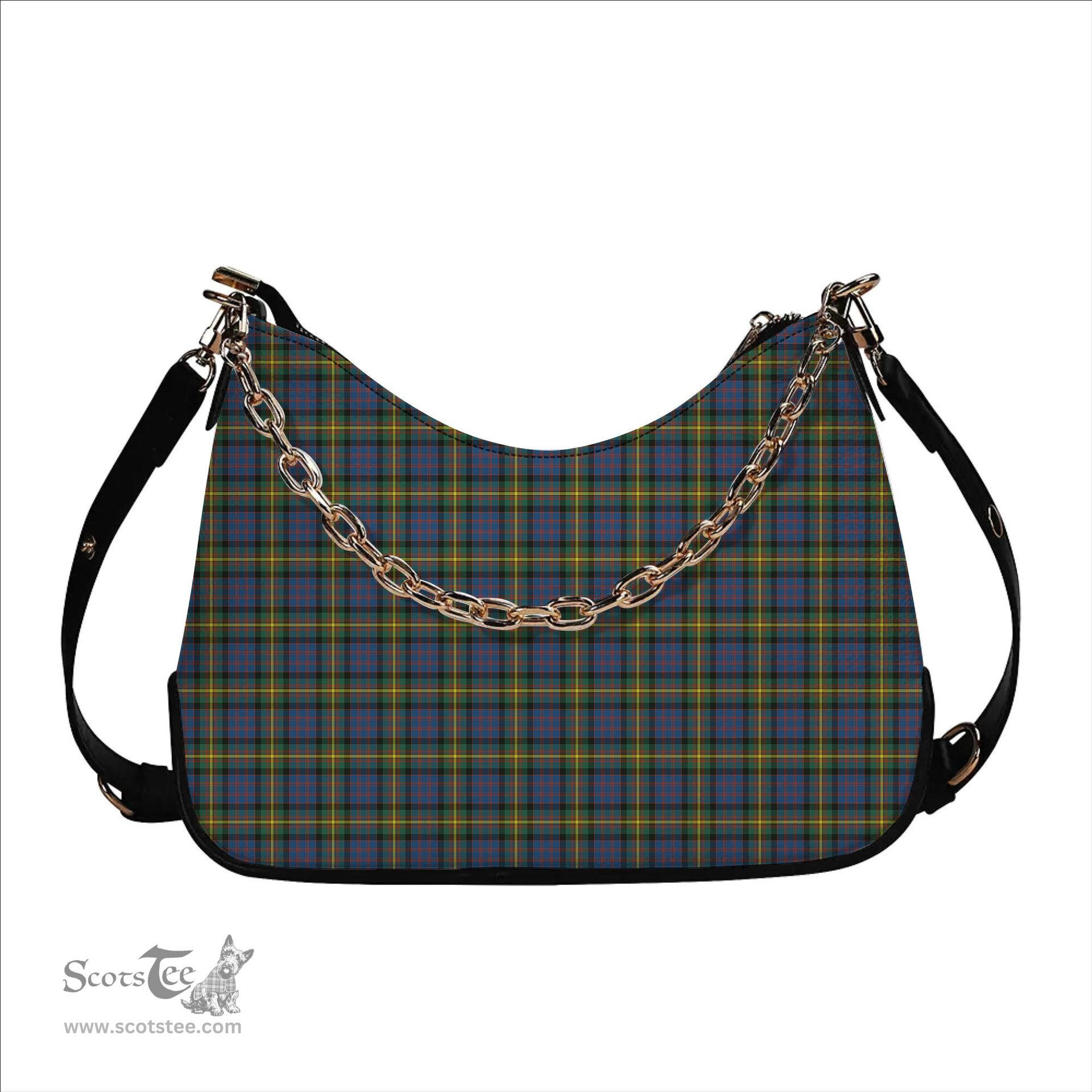 ScotsTee Shop Scottish MacSporran Ancient Tartan Handbag Women's Shoulder Bag With Chain