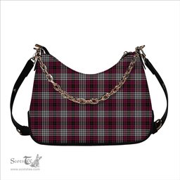 ScotsTee Shop Scottish Little of Morton Rigg Modern Tartan Handbag Women's Shoulder Bag With Chain