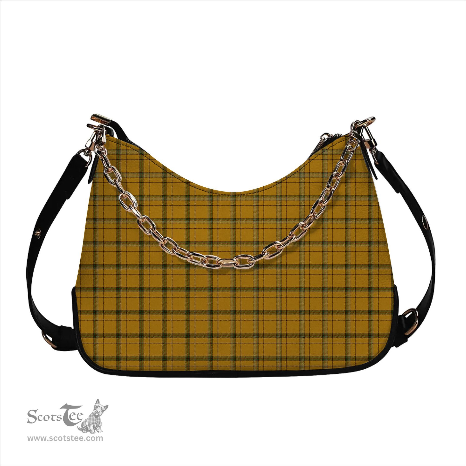 ScotsTee Shop Scottish Houston Modern Tartan Handbag Women's Shoulder Bag With Chain