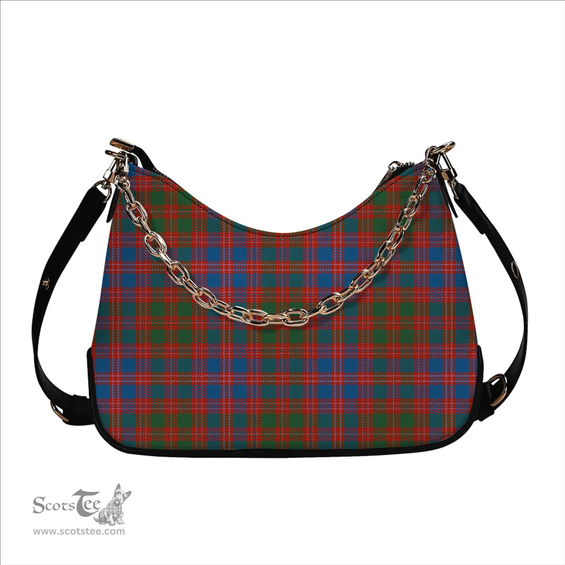 ScotsTee Shop Scottish McColl Old Ancient Tartan Handbag Women's Shoulder Bag With Chain