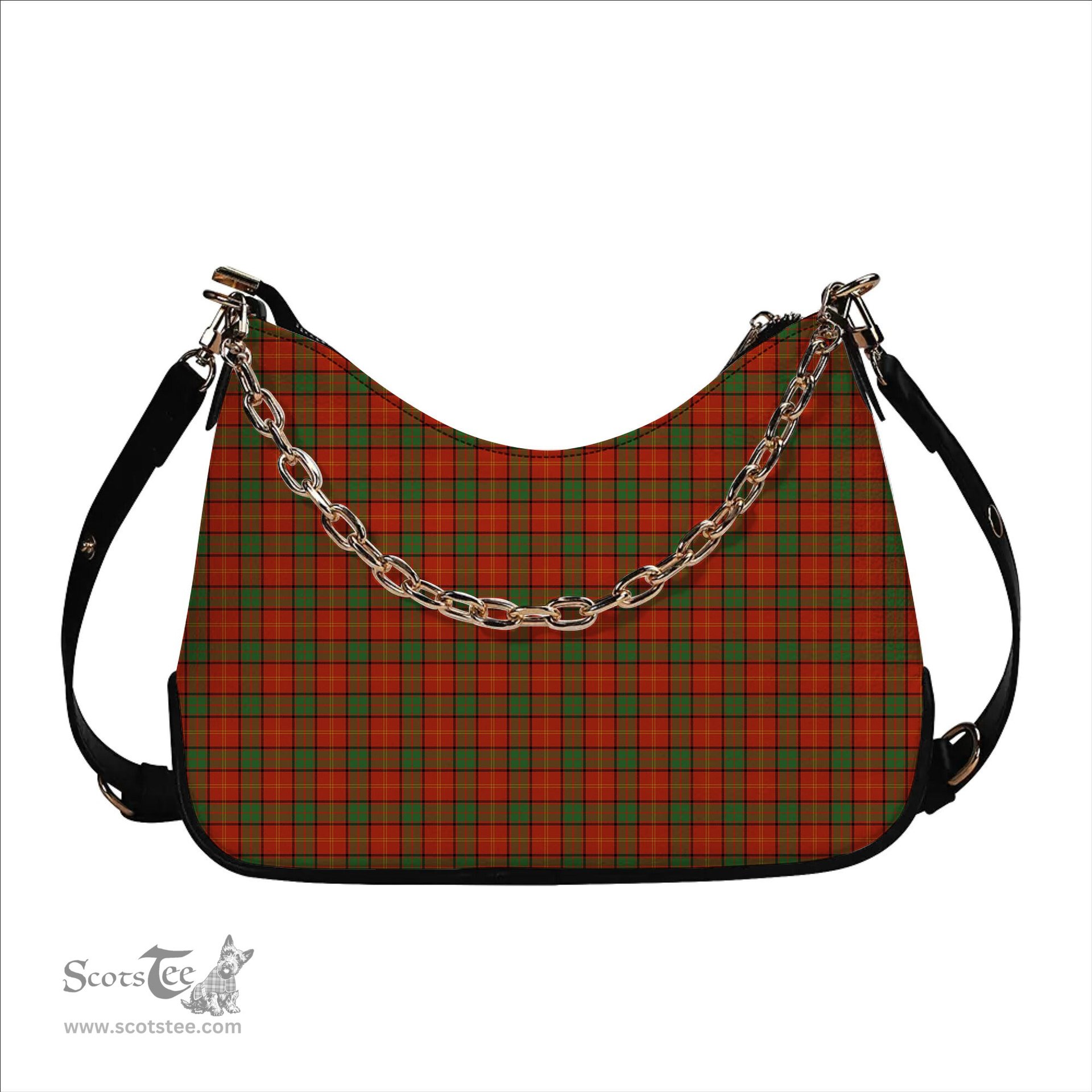 ScotsTee Shop Scottish Kirk Ancient Tartan Handbag Women's Shoulder Bag With Chain