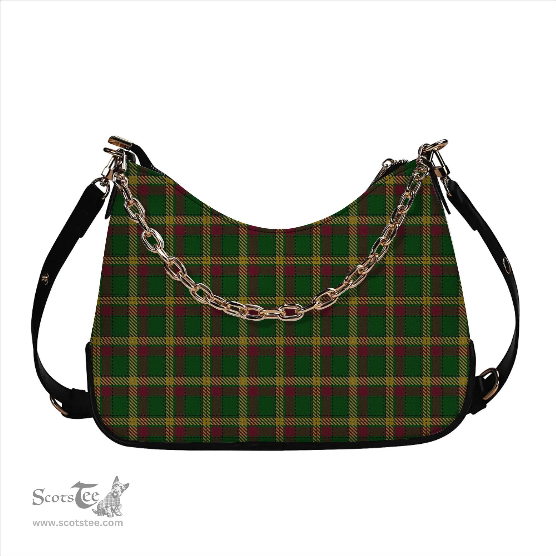 ScotsTee Shop Scottish MacMillan Anc Clans Originaux Tartan Handbag Women's Shoulder Bag With Chain