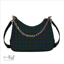 ScotsTee Shop Scottish Wood Tartan Handbag Women's Shoulder Bag With Chain