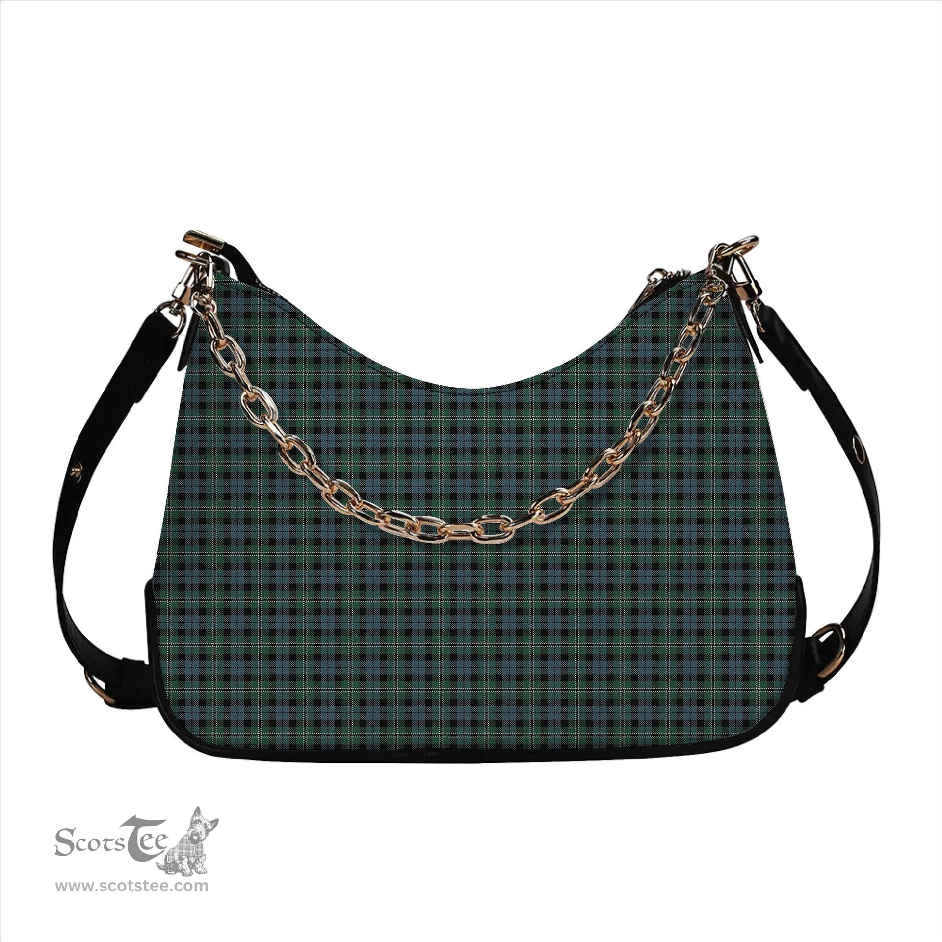 ScotsTee Shop Scottish Melville Tartan Handbag Women's Shoulder Bag With Chain