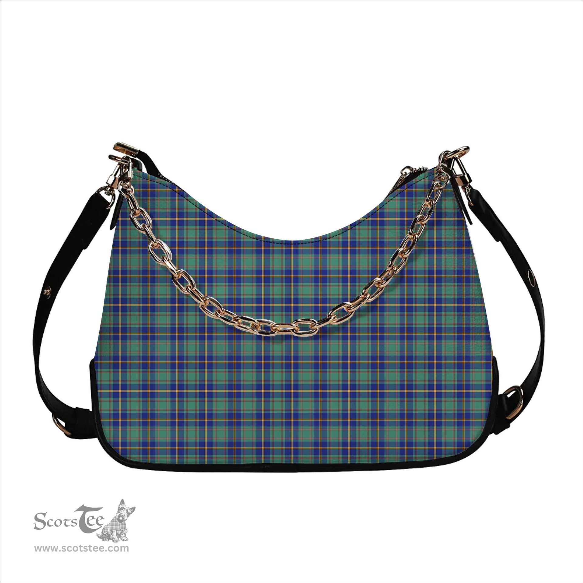 ScotsTee Shop Scottish US Marine Tartan Handbag Women's Shoulder Bag With Chain