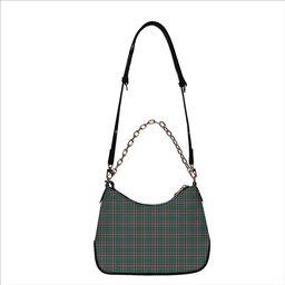 ScotsTee Shop Scottish MacFarlane Hunting Ancient Tartan Handbag Women's Shoulder Bag With Chain