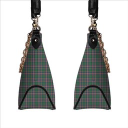 ScotsTee Shop Scottish MacFarlane Hunting Ancient Tartan Handbag Women's Shoulder Bag With Chain