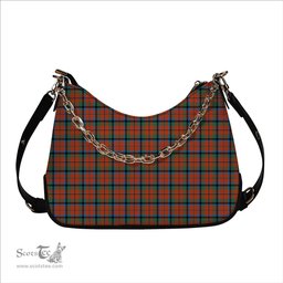 ScotsTee Shop Scottish Macnaghten Ancient Tartan Handbag Women's Shoulder Bag With Chain