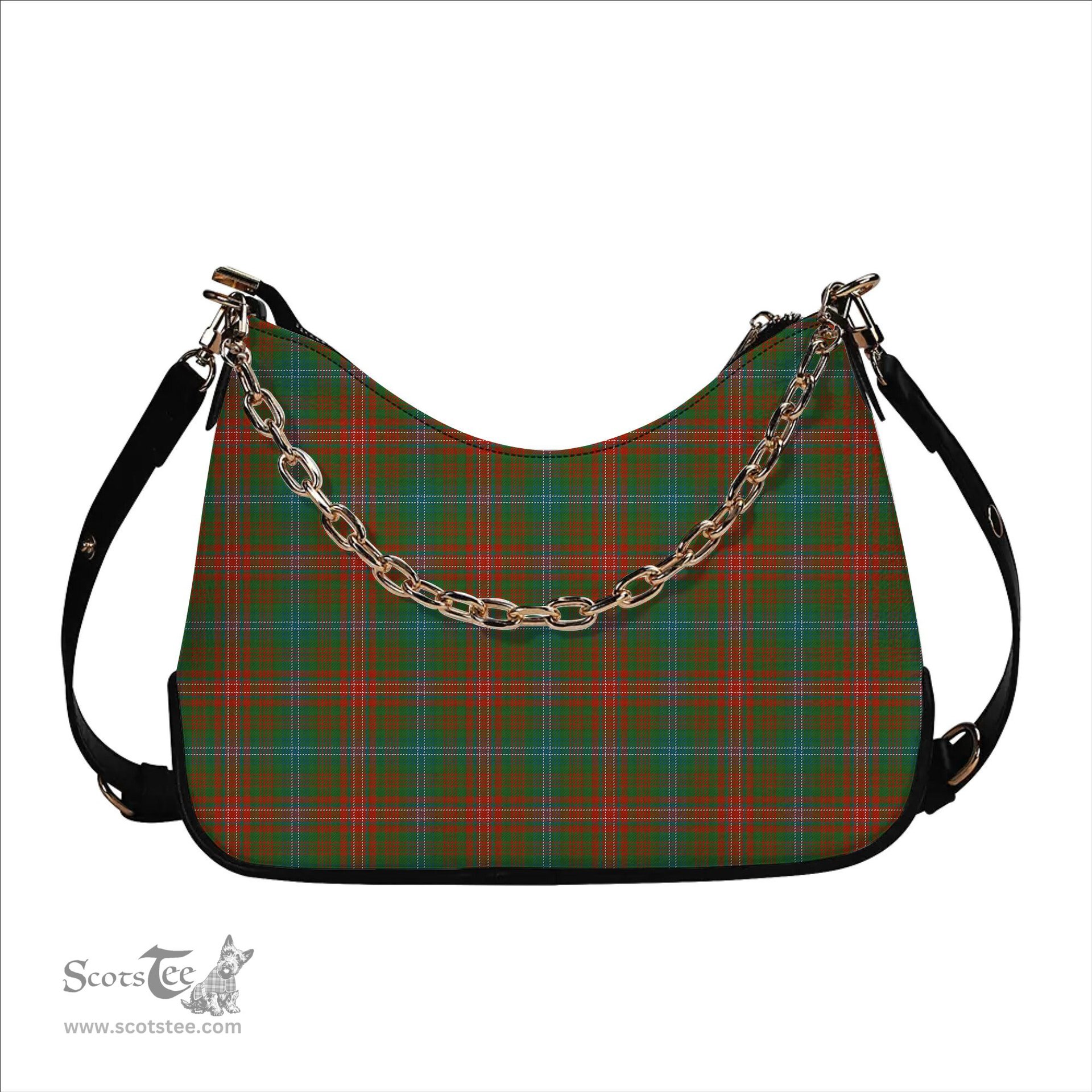 ScotsTee Shop Scottish Wilson Ancient Clan Tartan Handbag Women's Shoulder Bag With Chain