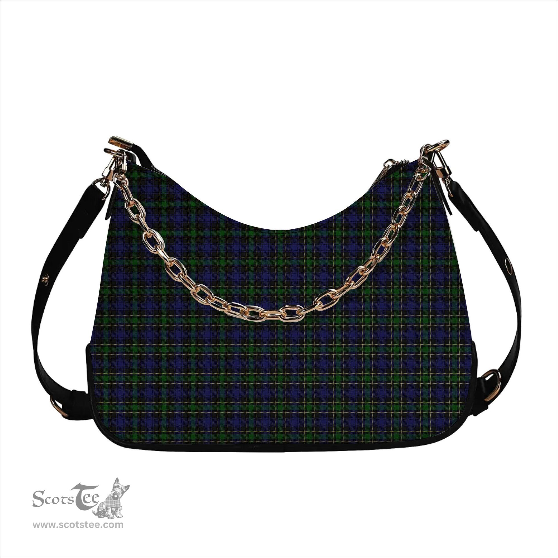ScotsTee Shop Scottish Mowat Clans Originaux Tartan Handbag Women's Shoulder Bag With Chain