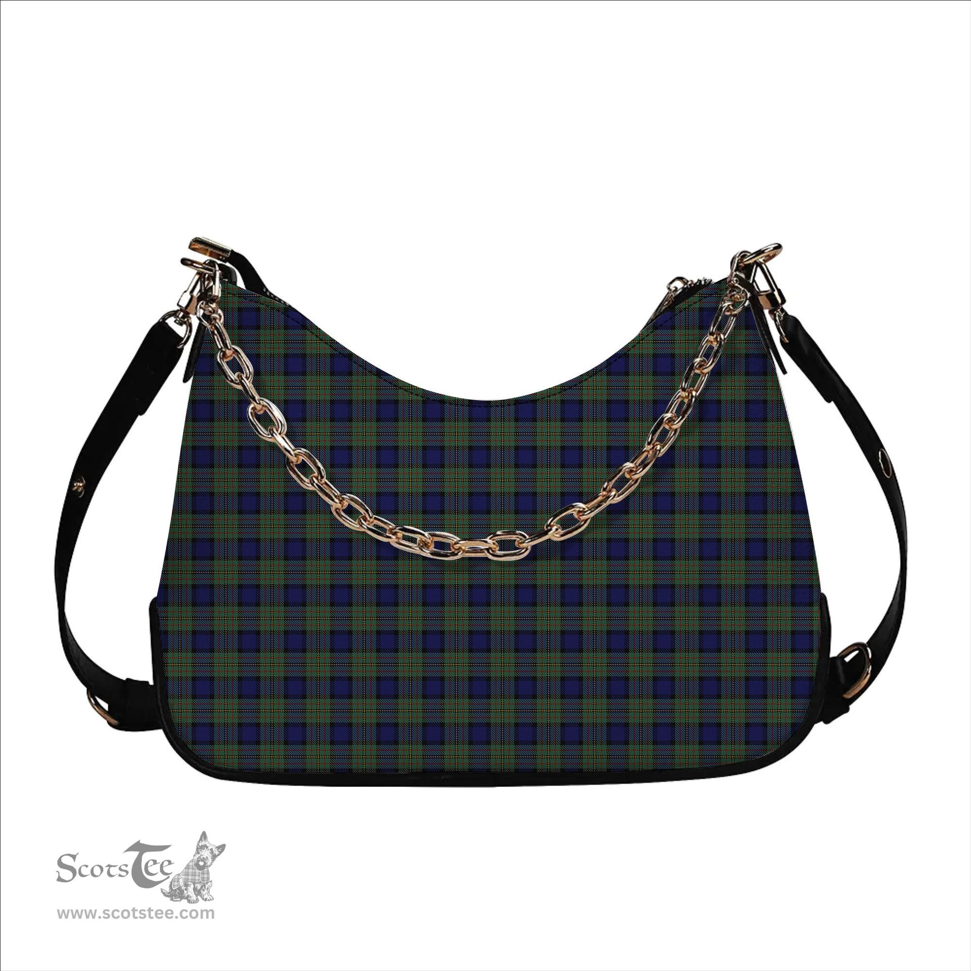 ScotsTee Shop Scottish MacLaren Tartan Handbag Women's Shoulder Bag With Chain
