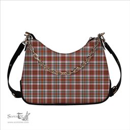 ScotsTee Shop Scottish MacAlister Dress Modern Tartan Handbag Women's Shoulder Bag With Chain