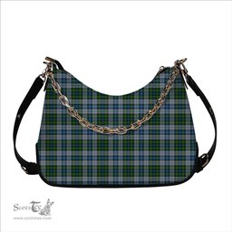 ScotsTee Shop Scottish MacNeil Dress Tartan Handbag Women's Shoulder Bag With Chain