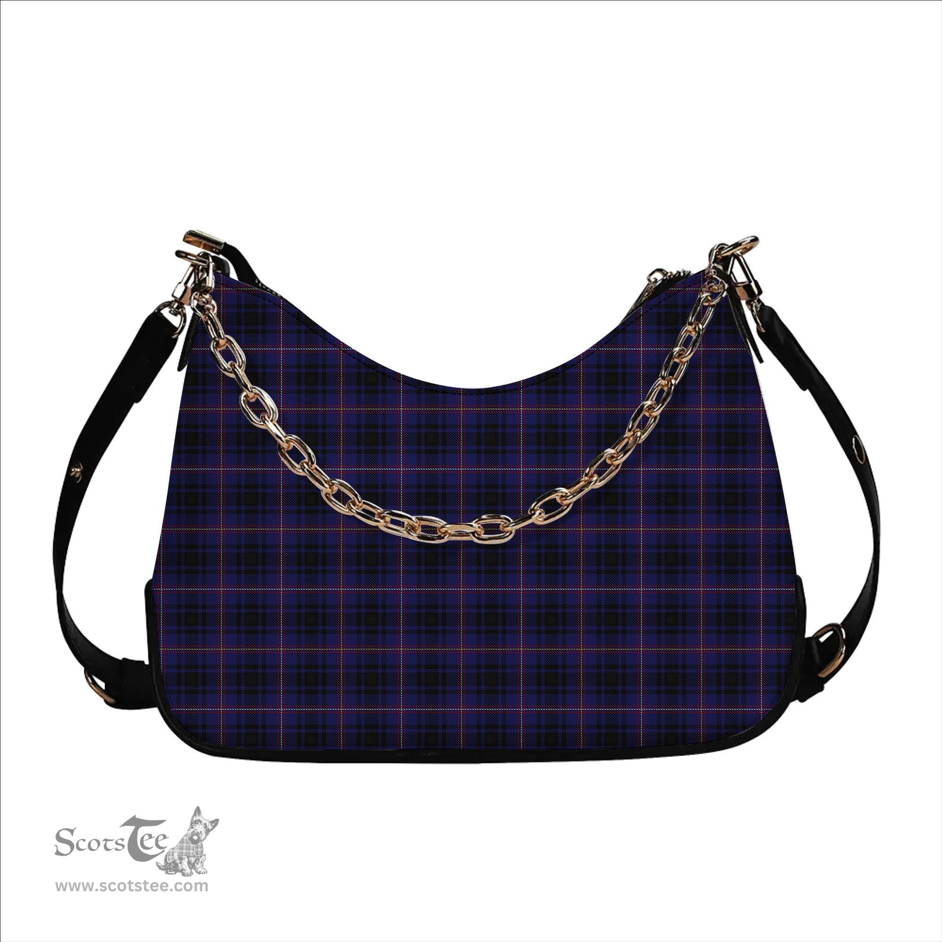 ScotsTee Shop Scottish MacIver of Strome Tartan Handbag Women's Shoulder Bag With Chain