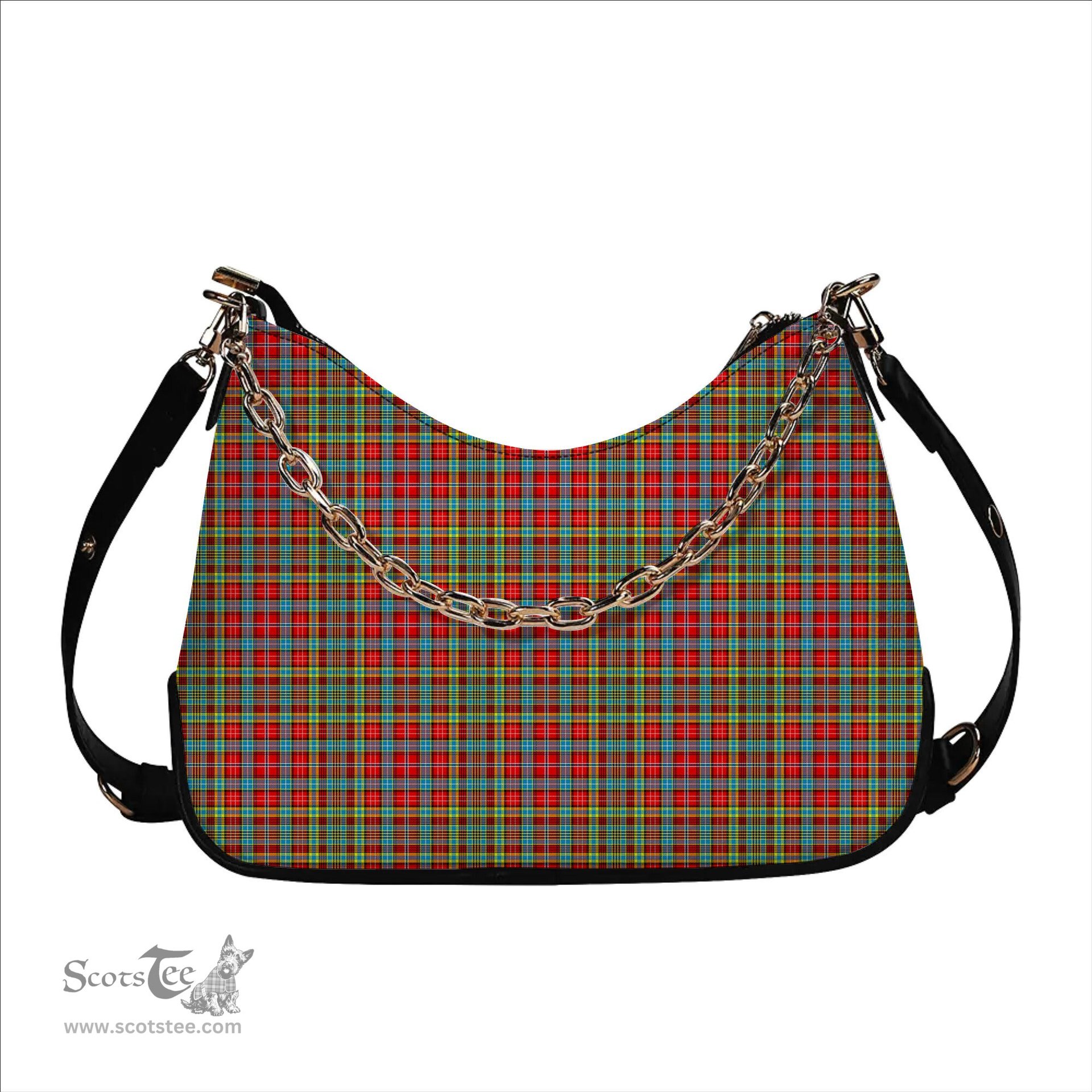 ScotsTee Shop Scottish Ogilvie Tartan Handbag Women's Shoulder Bag With Chain