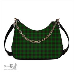 ScotsTee Shop Scottish Kinnear Tartan Handbag Women's Shoulder Bag With Chain