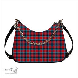 ScotsTee Shop Scottish McTavish Modern Tartan Handbag Women's Shoulder Bag With Chain