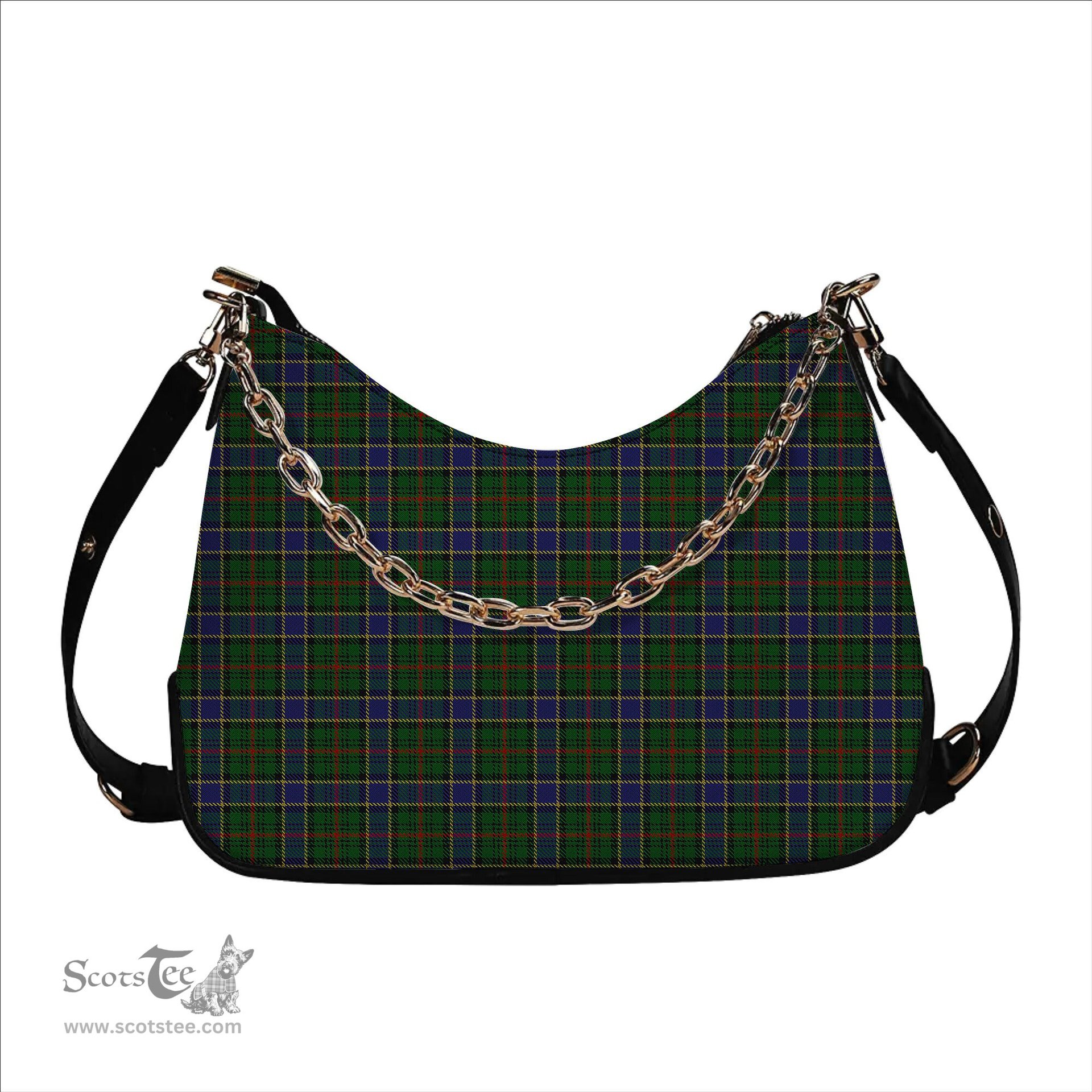 ScotsTee Shop Scottish Ogilvy Hunting 1 Tartan Handbag Women's Shoulder Bag With Chain