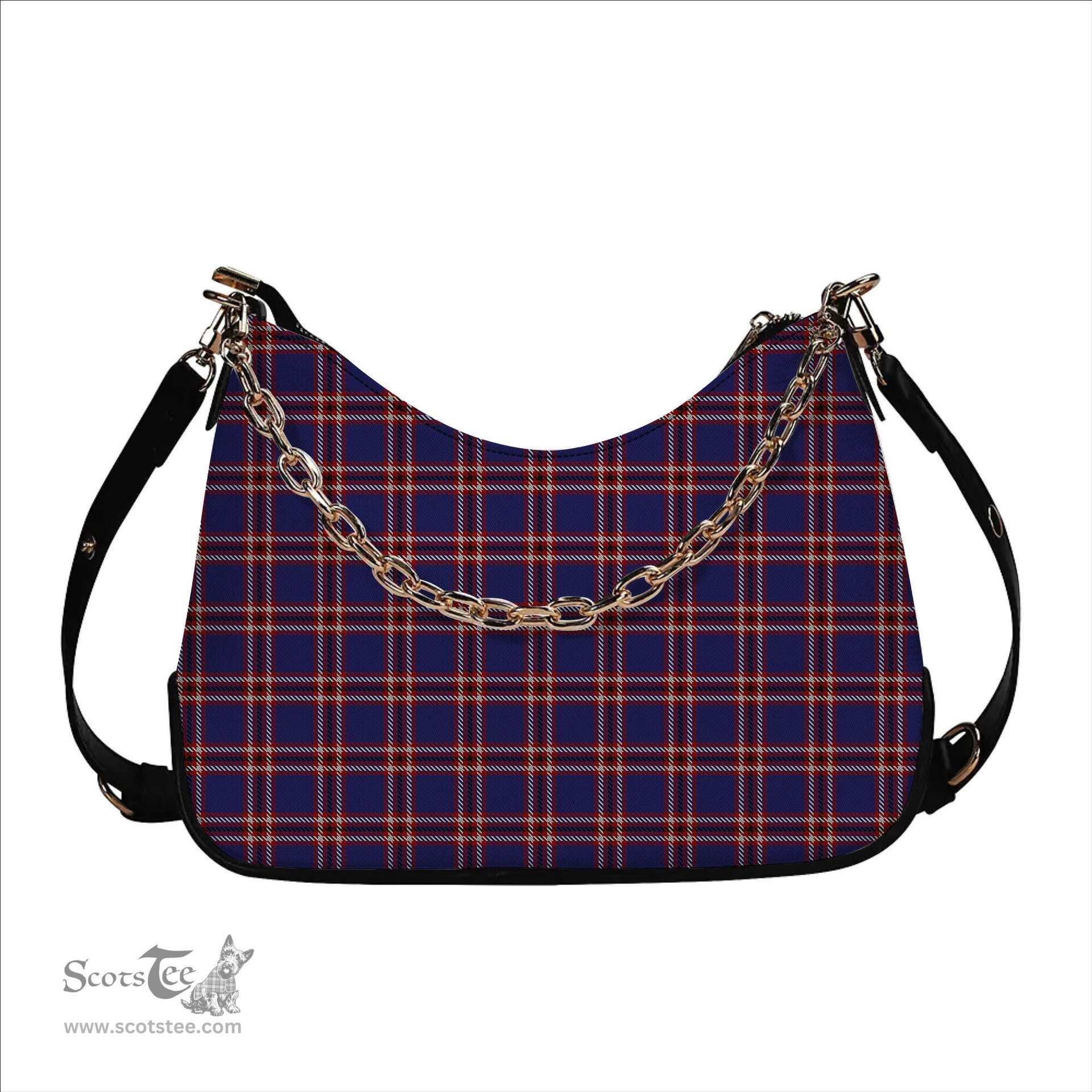 ScotsTee Shop Scottish Laing of Archiestown Tartan Handbag Women's Shoulder Bag With Chain